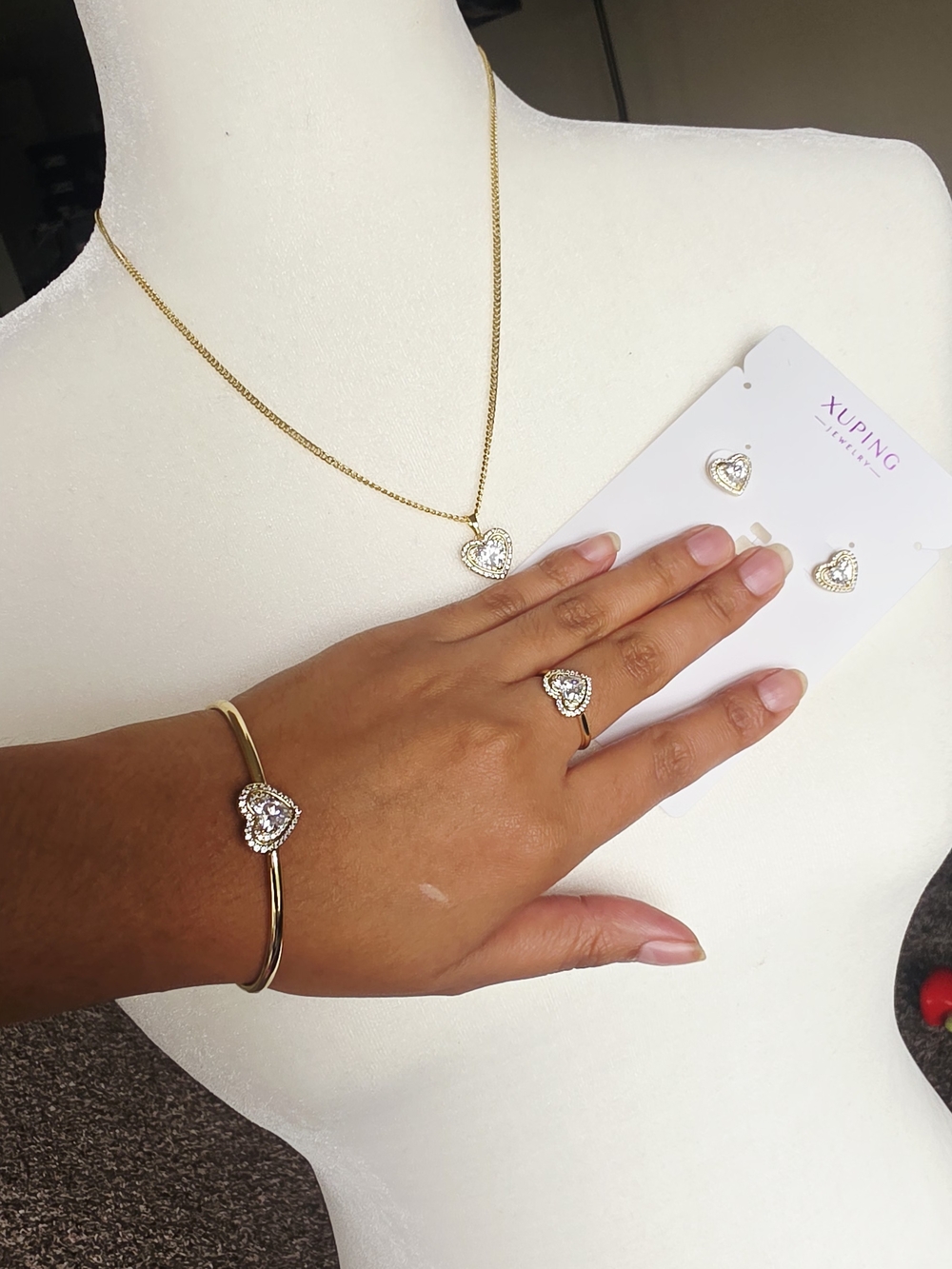Hermoso Set De 4 Piezas Oro Laminado 14k